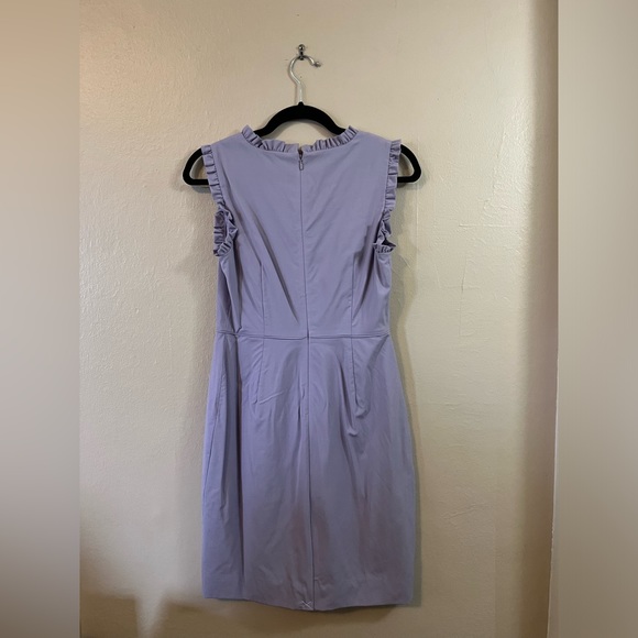 J. Crew Lavender Sleeveless Ruffle Trim Shift Wool Dress 4P - Picture 3 of 12